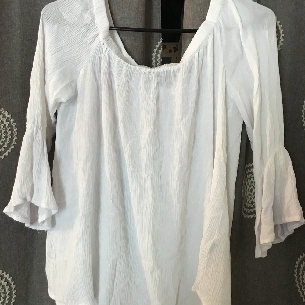 Off the shoulder tunic top